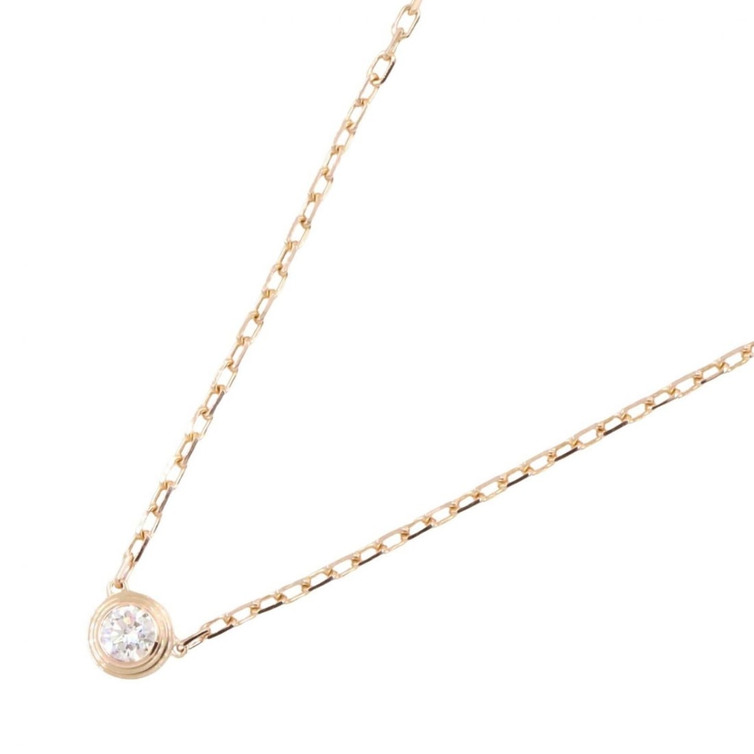 Cartier d'Amour SM Necklace, 18KPG (Pink Gold) Diamond Women's, Gold Tone, Clear Tone (1 of 16)