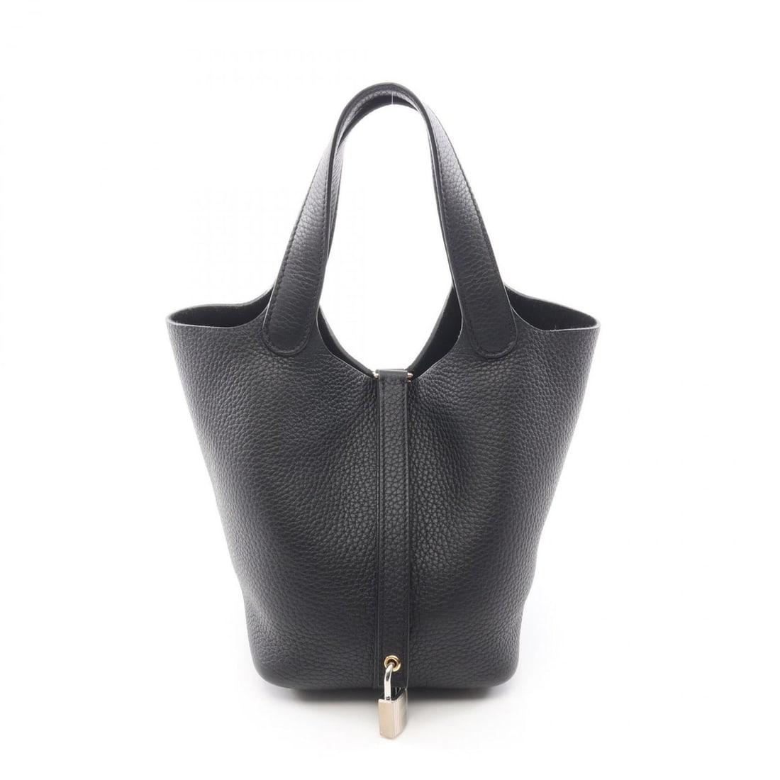 Hermes Picotin Lock PM Handbag, Taurillon Clemence Leather, Women's, Black (1 of 13)