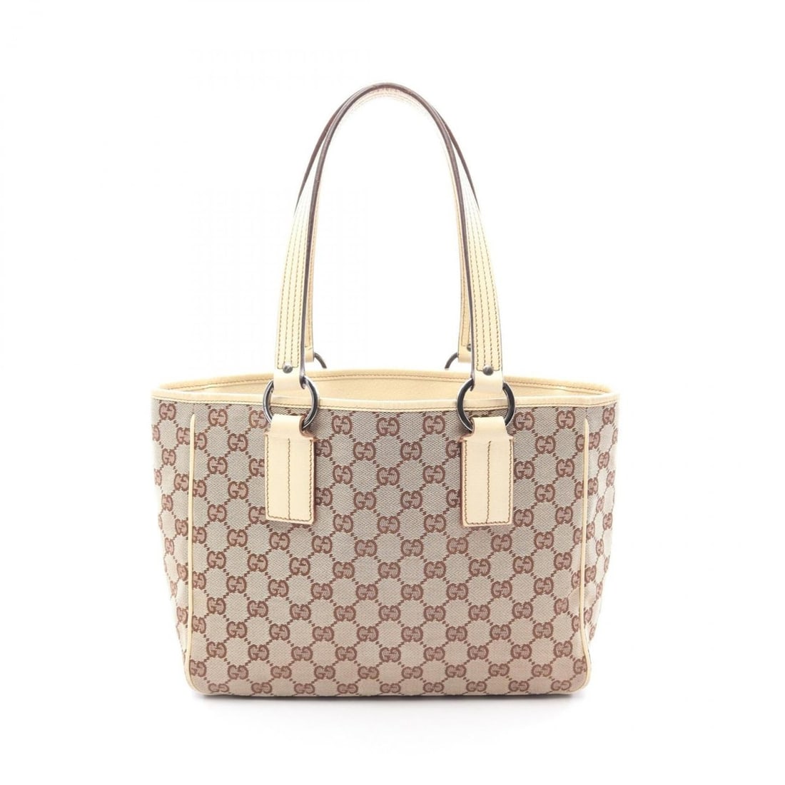 Gucci GUCCI Tote Bag Handbag Canvas Leather Women's Beige Brown 113019: --- Catalog ---Category: SizeSize (HxWxD): 21cm x 27cm x 10cm / 8.26'' x 10.62'' x 3.93''Category: DesignType: Handbag, Tote bagColor: Beige, BrownGender: WomenMaterial: Canvas , Leather Category: Gen