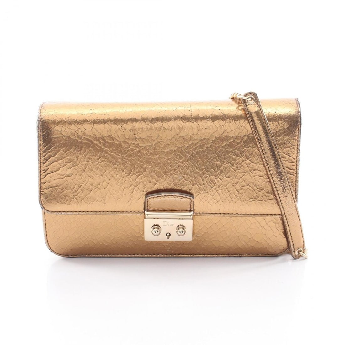 Christian Dior logo shoulder bag/handbag, leather, women's, gold tone.: --- Catalog ---Category: SizeSize (HxWxD): 13cm x 21cm x 5cm / 5.11'' x 8.26'' x 1.96''Category: DesignType: Handbag, Shoulder bagColor: GoldGender: WomenMaterial: Leather Category: GeneralBrand: Chri