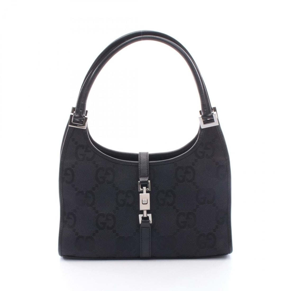 Gucci Jackie Jumbo GG Handbag, Canvas and Leather, Women's, Black, 002 1068 (1 of 10)