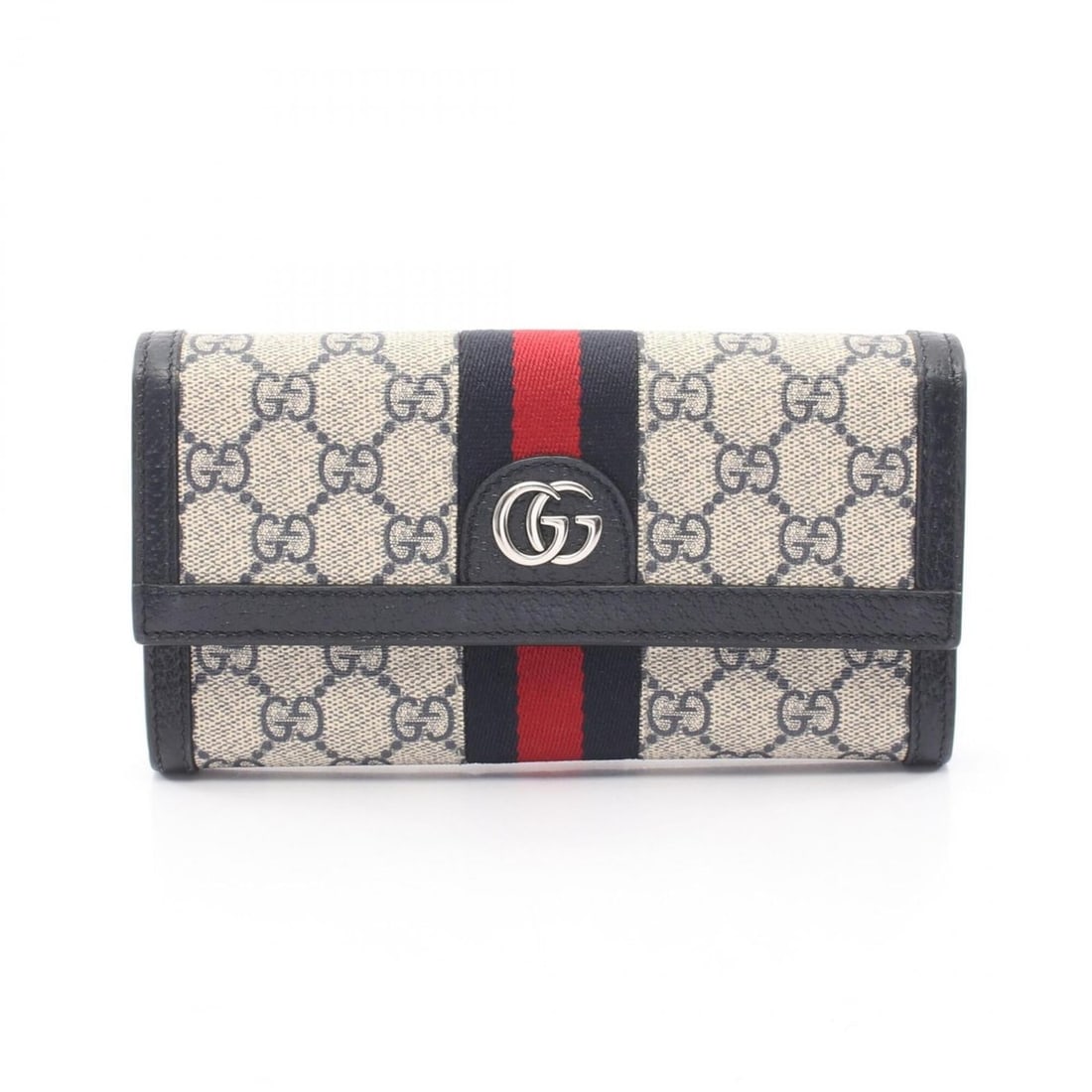 Gucci Ophidia GG Supreme Continental Wallet, Bi-fold Long Leather, Women's, White/Navy, 523153: --- Catalog ---Category: SizeSize (HxWxD): 10cm x 19cm x 3cm / 3.93'' x 7.48'' x 1.18''Category: DesignType: Long wallet (bi-fold)Color: Navy, WhiteGender: WomenMaterial: GG Supreme , Leather Category