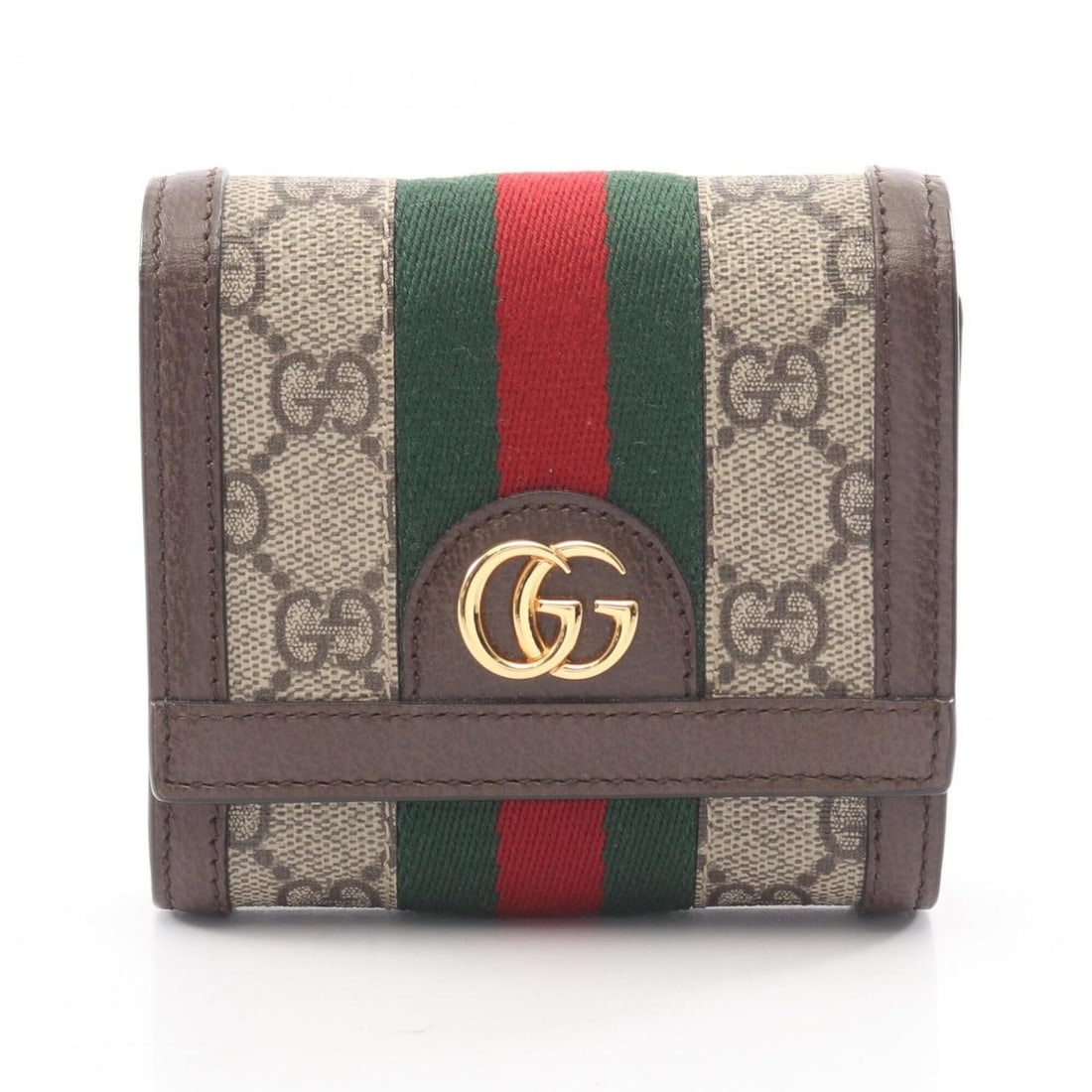 Gucci Ophidia GG Supreme Bi-fold Wallet, Leather, Women's, Beige/Brown, 598662: --- Catalog ---Category: SizeSize (HxWxD): 10.5cm x 11cm x 3.5cm / 4.13'' x 4.33'' x 1.37''Category: DesignType: Wallet (bi-fold)Color: Beige, BrownGender: WomenMaterial: GG Supreme , Leather Category