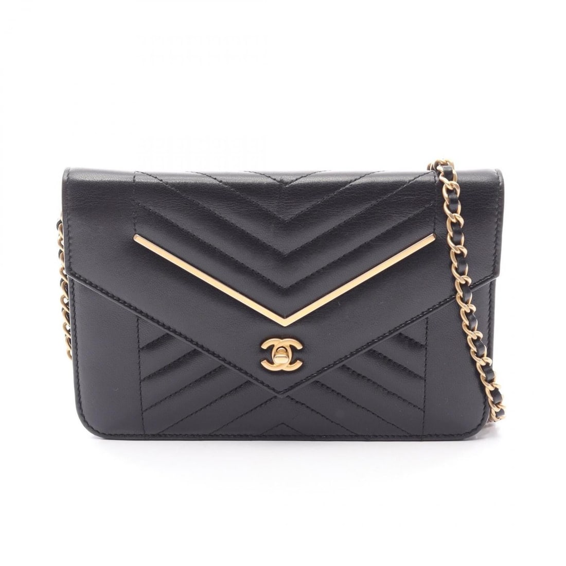 Chanel V-stitch Shoulder Bag/Handbag, Lambskin Leather, Women's, Black, A84362: --- Catalog ---Category: SizeSize (HxWxD): 12.5cm x 19cm x 3cm / 4.92'' x 7.48'' x 1.18''Category: DesignType: Handbag, Shoulder bagColor: BlackGender: WomenMaterial: Leather Leather/Fur Type: Lambski