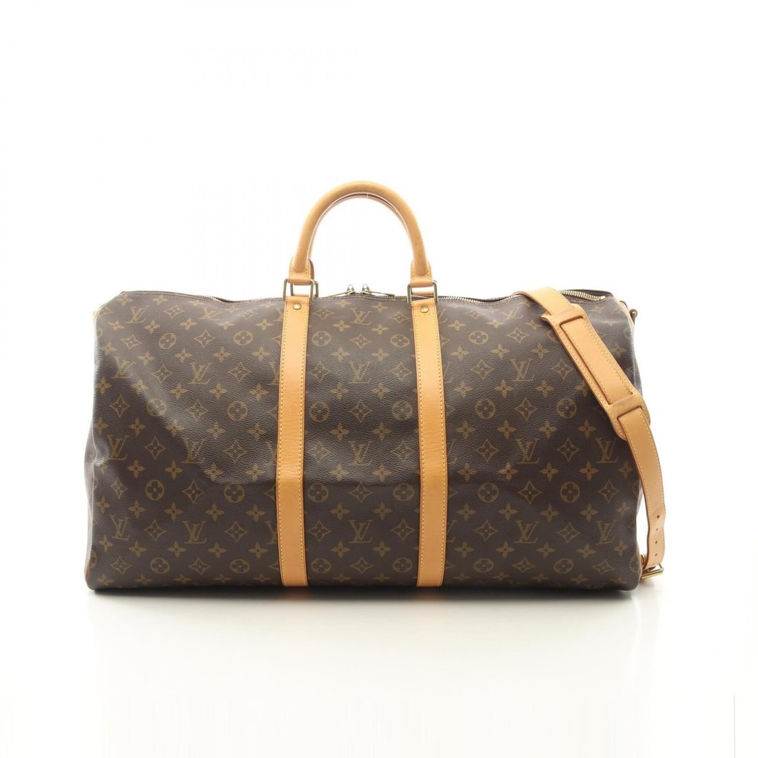 Louis Vuitton Keepall Bandoulière 55 2-Way Boston Bag/Handbag, Coated Canvas and Leather, Monogram: --- Catalog ---Category: SizeSize (HxWxD): 30cm x 56cm x 25cm / 11.81'' x 22.04'' x 9.84''Category: DesignType: Boston bag, HandbagColor: BrownGender: Men,WomenMaterial: Coated canvas , Leather , Mono