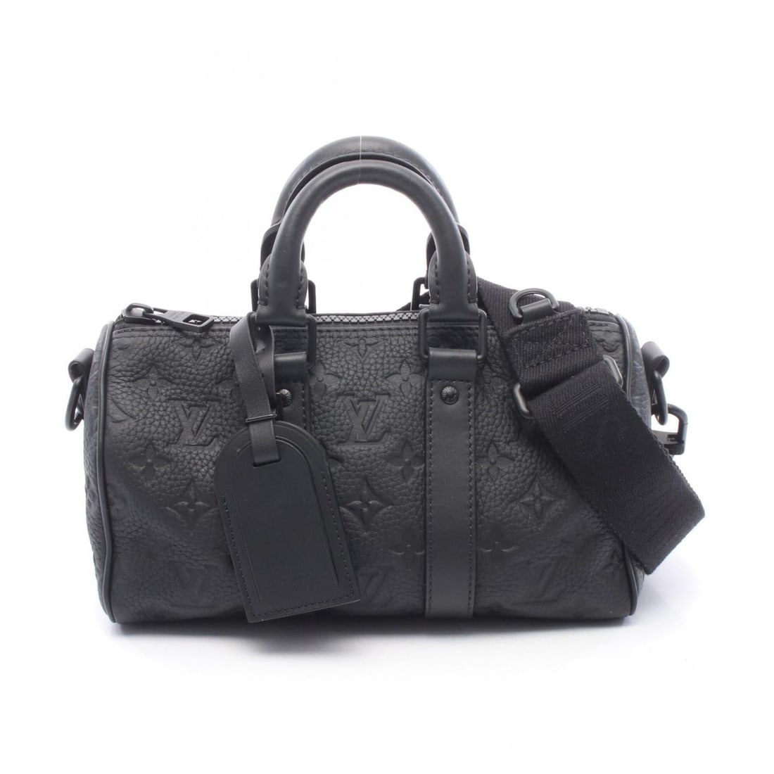 Louis Vuitton Keepall Bandoulière 25 Taurillon Monogram Noir 2-Way Handbag, Leather, Men's, Black, (1 of 14)