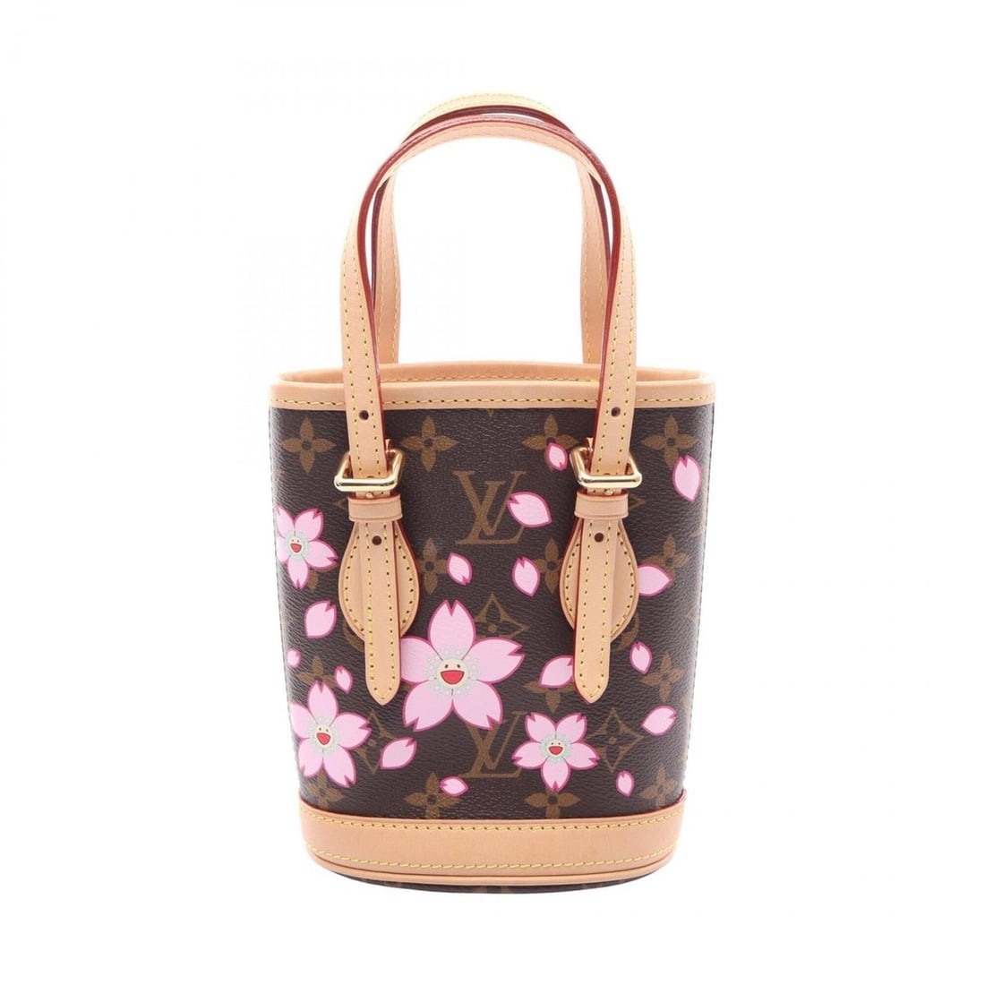 Louis Vuitton LV x TM Nano Bucket Monogram Cherry Blossom Handbag, Coated Canvas Leather, Women's, (1 of 12)