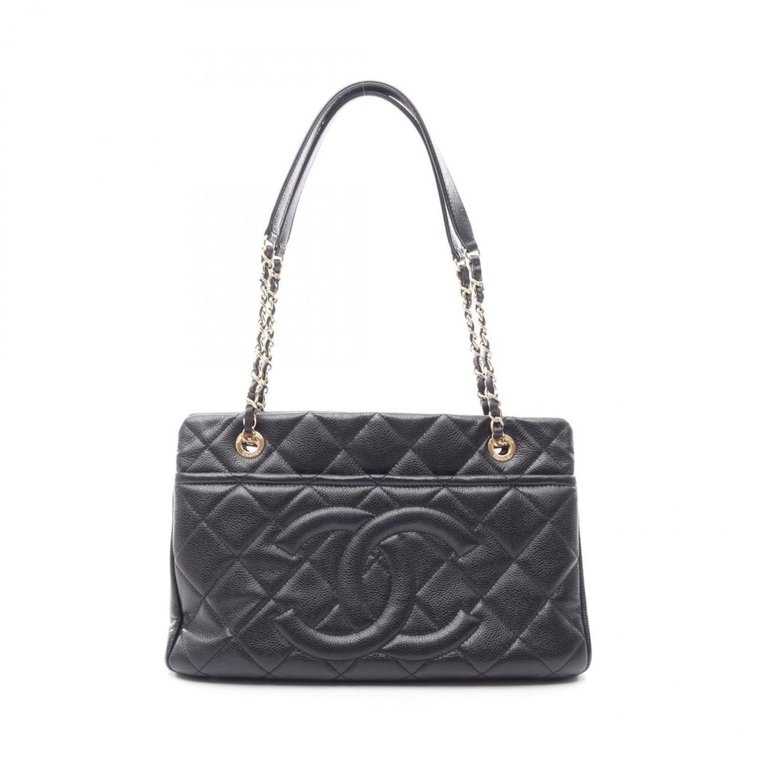 Chanel Matelassé Tote Bag/Handbag, Caviar Leather (Grained Calfskin), Women's, Black (1 of 10)