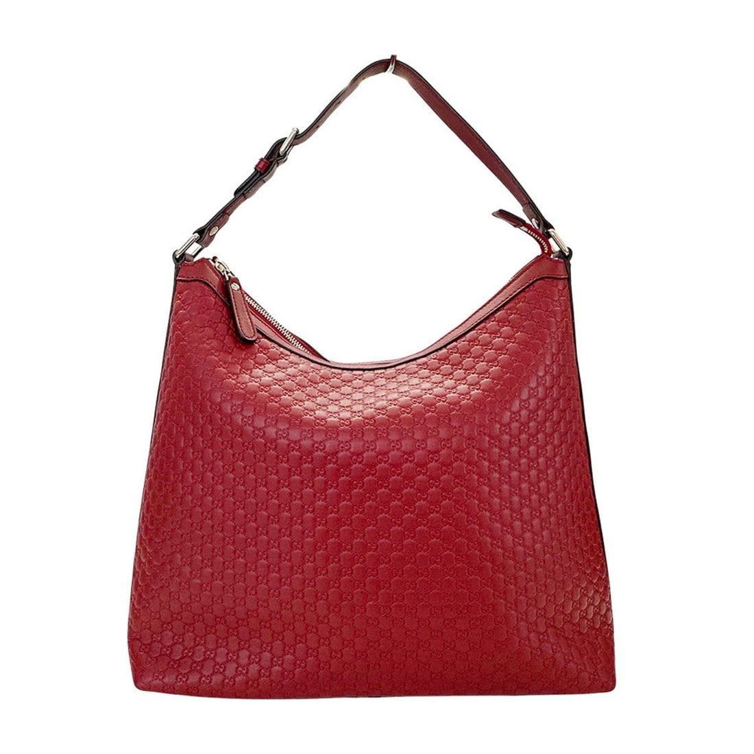 Gucci GUCCI Women's Handbag, Brand Shoulder Bag, Leather, Micro GG, Red, 449732, One-Shoulder, (1 of 15)