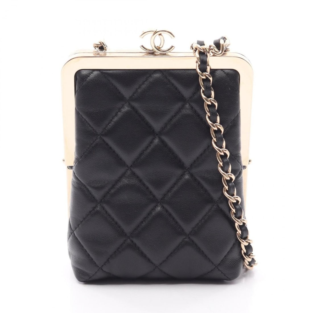 Chanel Matelassé Shoulder Bag/Handbag, Leather and Plastic, Women's, Black (AP2496): --- Catalog ---Category: SizeSize (HxWxD): 13cm x 10cm x 3.5cm / 5.11'' x 3.93'' x 1.37''Category: DesignType: Handbag, Shoulder bagColor: BlackGender: WomenMaterial: Leather , Plastic Category: Gener