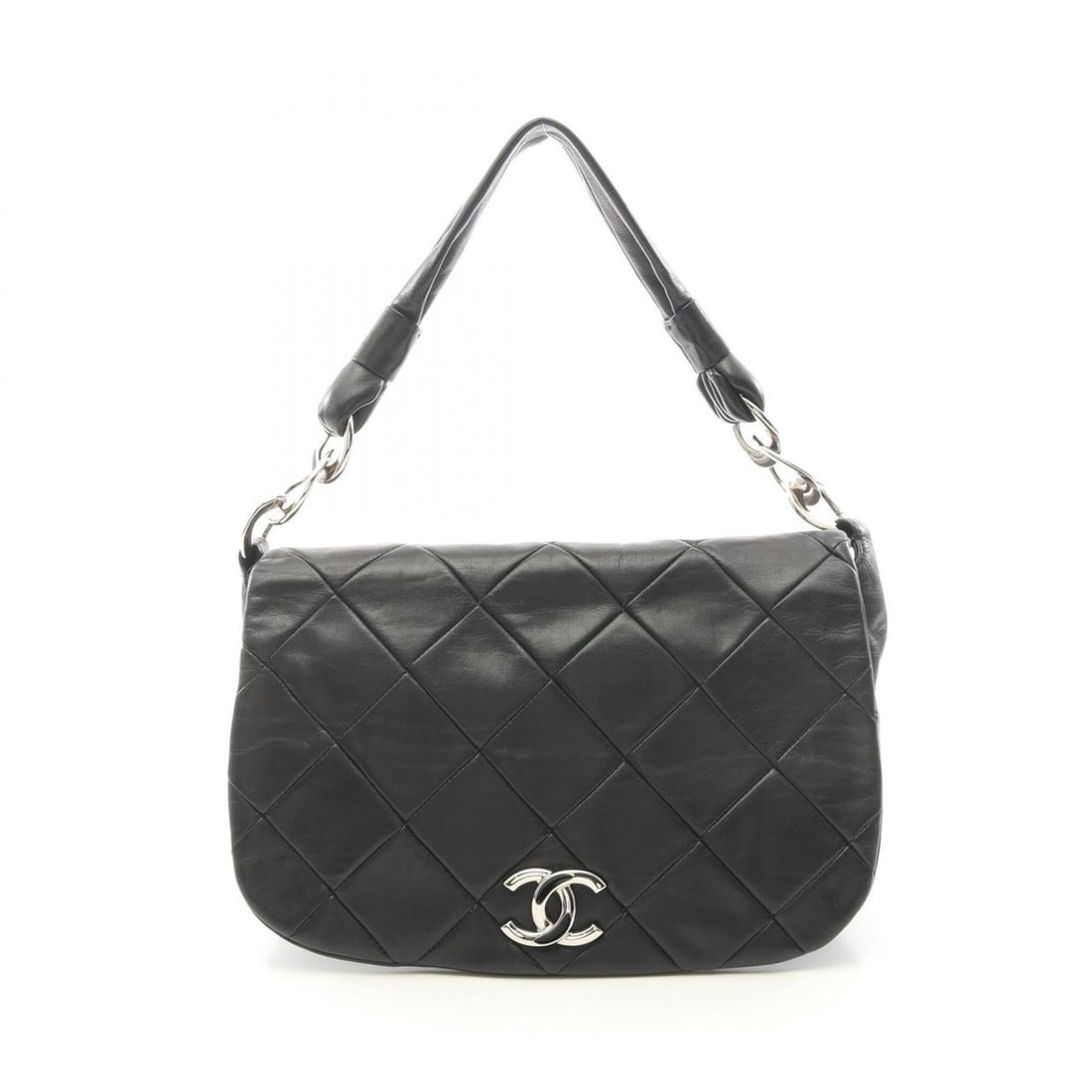 Chanel Matelassé Shoulder Bag/Handbag, Lambskin Leather, Women's, Black (1 of 13)