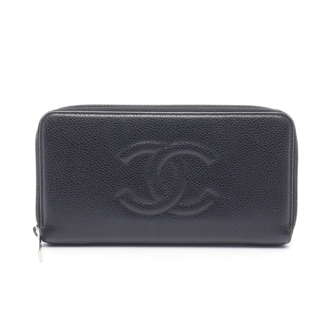 Chanel Coco Mark Round Long Wallet, Caviar Leather (Grained Calfskin), Women's, Black: --- Catalog ---Category: SizeSize (HxWxD): 10.5cm x 19.5cm x 2cm / 4.13'' x 7.67'' x 0.78''Category: DesignType: Long wallet (bi-fold)Color: BlackGender: WomenMaterial: Grained Calfskin Category: Gene