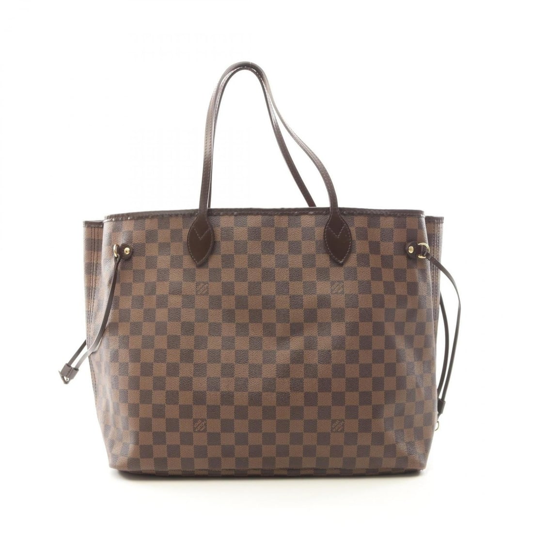 Louis Vuitton Neverfull GM Damier Ebene Tote Bag Handbag Coated Canvas Leather Women's Brown N51106: --- Catalog ---Category: SizeSize (HxWxD): 32cm x 40cm x 20cm / 12.59'' x 15.74'' x 7.87''Category: DesignType: Handbag, Tote bagColor: BrownGender: WomenMaterial: Coated canvas , Leather Category: Ge