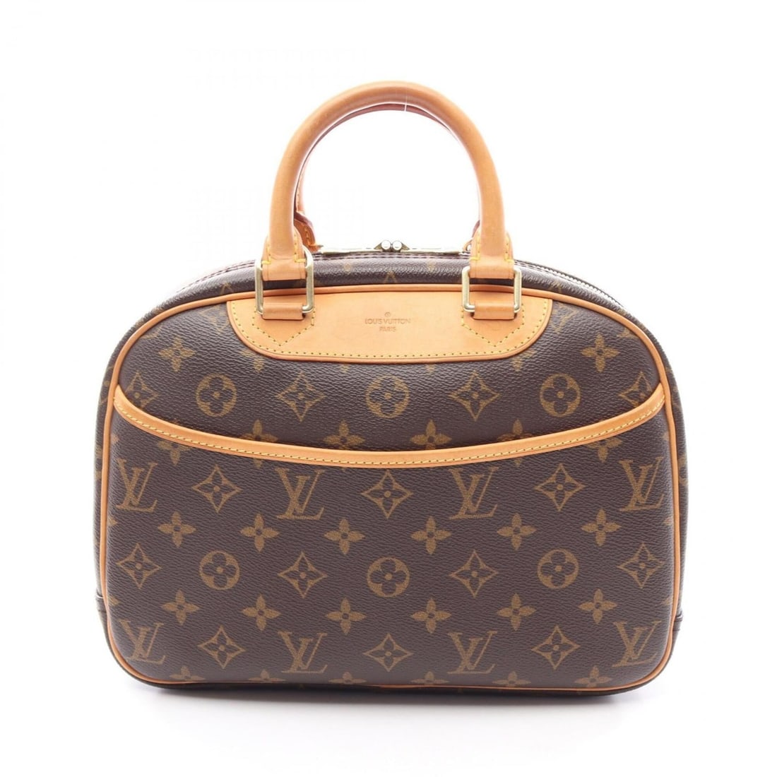 Louis Vuitton Trouville Monogram Handbag, Coated Canvas Leather, Women's, Brown, M42228 (1 of 12)