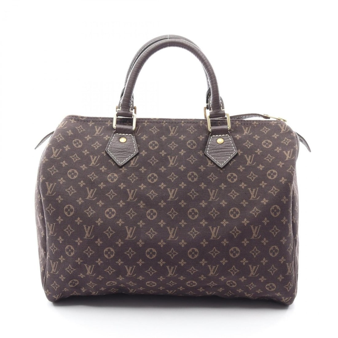 Louis Vuitton Speedy 30 Monogram Mini Lin Ebene Handbag, Canvas and Leather, Women's, Brown, M95224 (1 of 10)