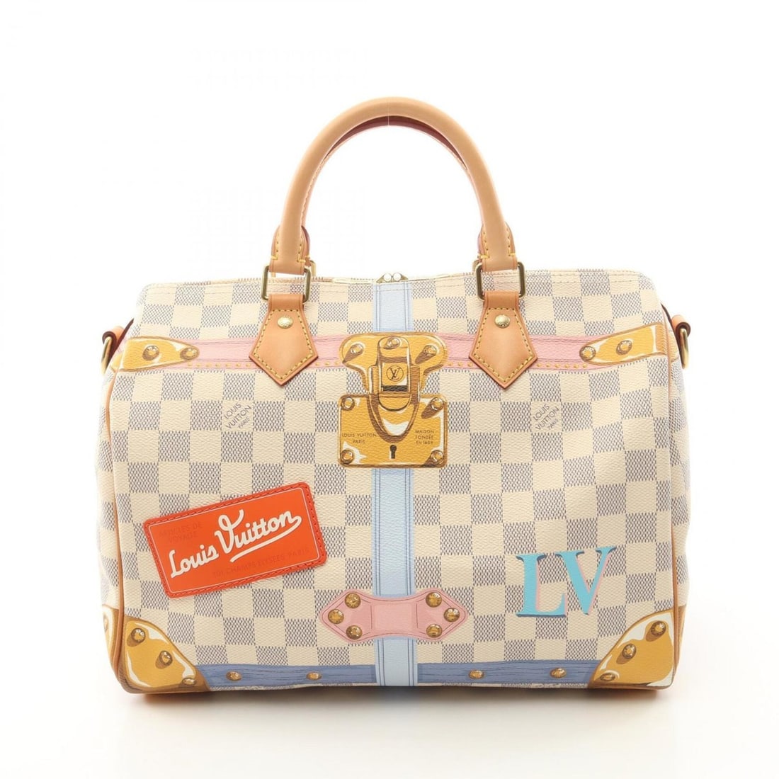 Louis Vuitton Speedy Bandoulière 30 Summer Trunk Collection 2-Way Handbag, Coated Canvas and (1 of 9)