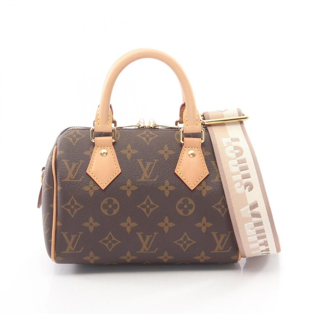 Louis Vuitton Speedy Bandoulière 20 Monogram Beige Handbag, Coated Canvas and Leather, Pattern, (1 of 10)
