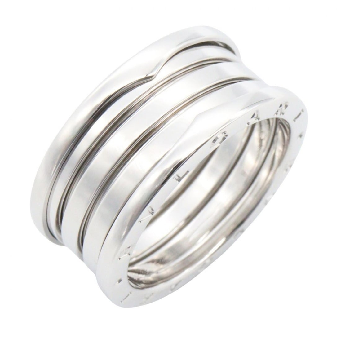 Bvlgari Bulgari B-zero1 Ring, 4-band ring, 18KWG (white gold), men's and women's, silver-toned. (1 of 12)