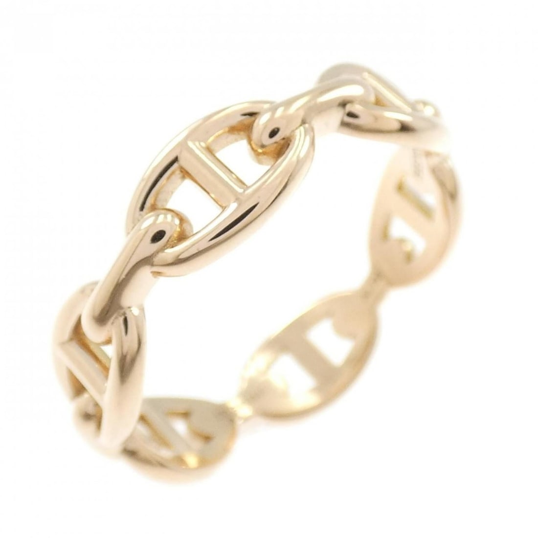 Hermes Hermès Chaine d'Ancre Enchainée Ring: --- Catalog ---Category: SizeWidth: 5.4mm / 0.21''Weight: 4.5g / 0.15oz.JP Size: 18.5US Size: 9Category: DesignType: Band ringGender: MenMaterial: Pink gold (18K)Category: GeneralLine: Chaine
