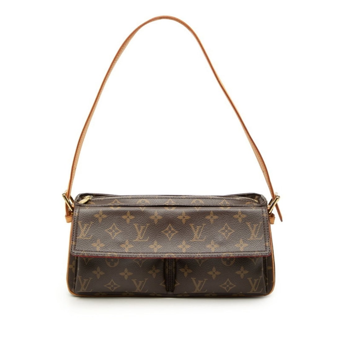 Louis Vuitton Monogram Vivacite MM One-Shoulder Bag M51164 Brown Leather Women's LOUIS VUITTON (1 of 20)