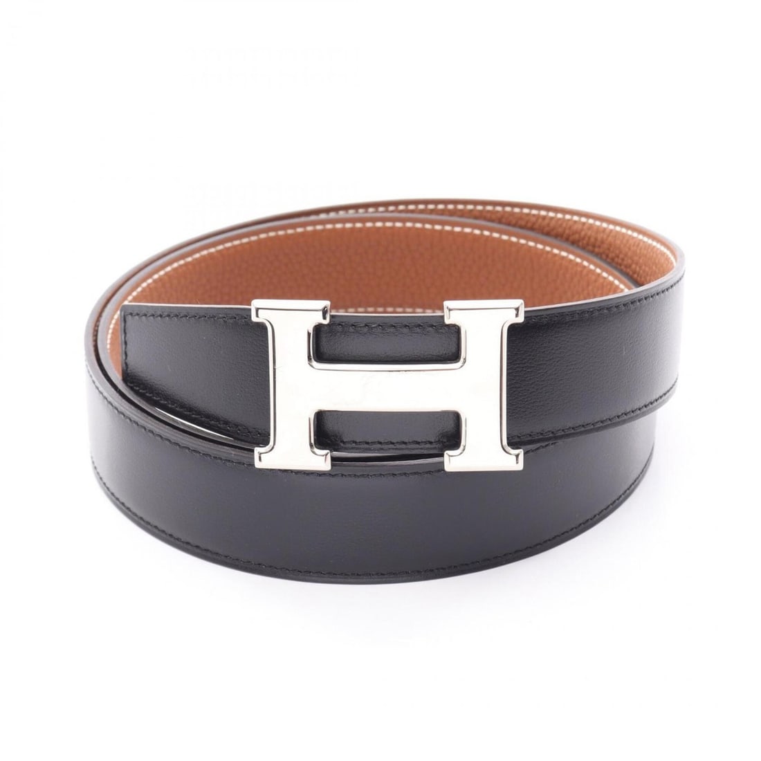 Hermes Constance H-belt Reversible Leather Belt for Men, Black/Brown (1 of 10)