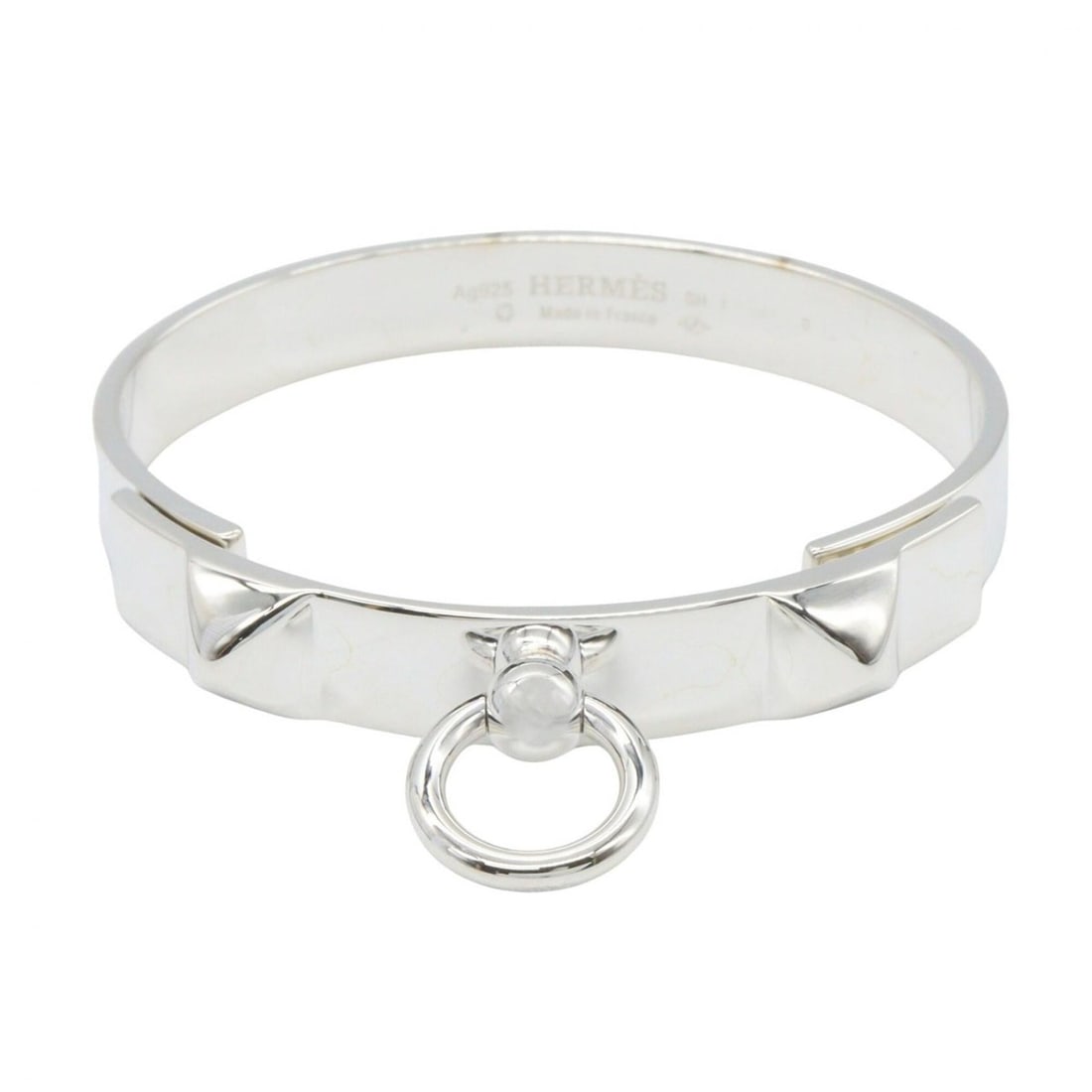 Hermes Collier de Chien Hangle SH Bangle Accessory, Sterling Silver 925, Women's, Tone: --- Catalog ---Category: DesignType: BangleColor: SilverGender: WomenMaterial: Silver 925Category: GeneralBrand: Hermes--- Item List ---Section: ConditionRanking: Rank A Used - A few traces of usage, 