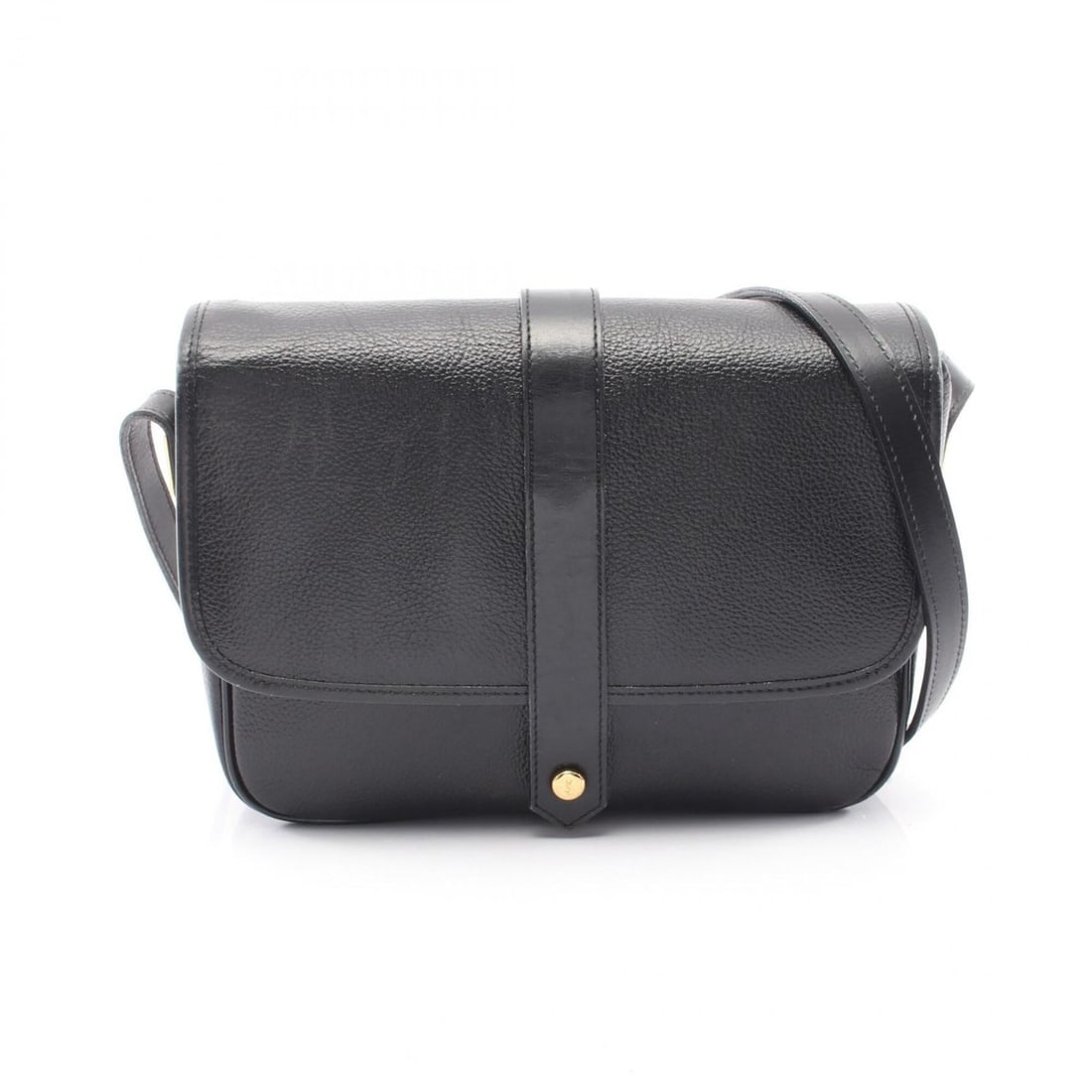 Yves Saint Laurent logo shoulder bag/handbag, leather, women's, black. (1 of 18)