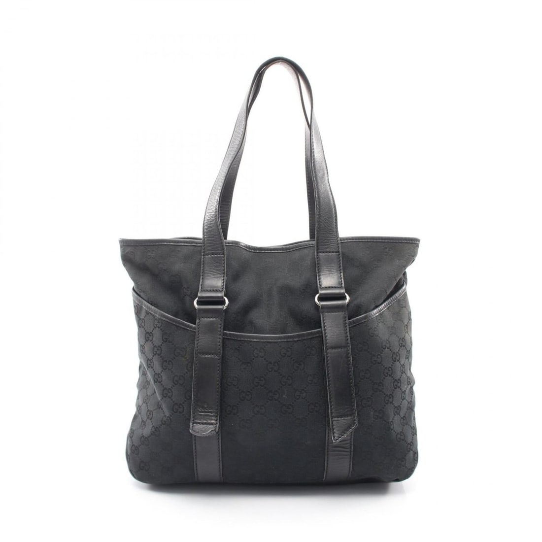 Gucci GG Canvas Tote Bag Handbag Leather Women's Black 145971: --- Catalog ---Category: SizeSize (HxWxD): 31cm x 34cm x 12cm / 12.2'' x 13.38'' x 4.72''Category: DesignType: Handbag, Tote bagColor: BlackGender: WomenMaterial: Canvas , Leather Category: GeneralMPN