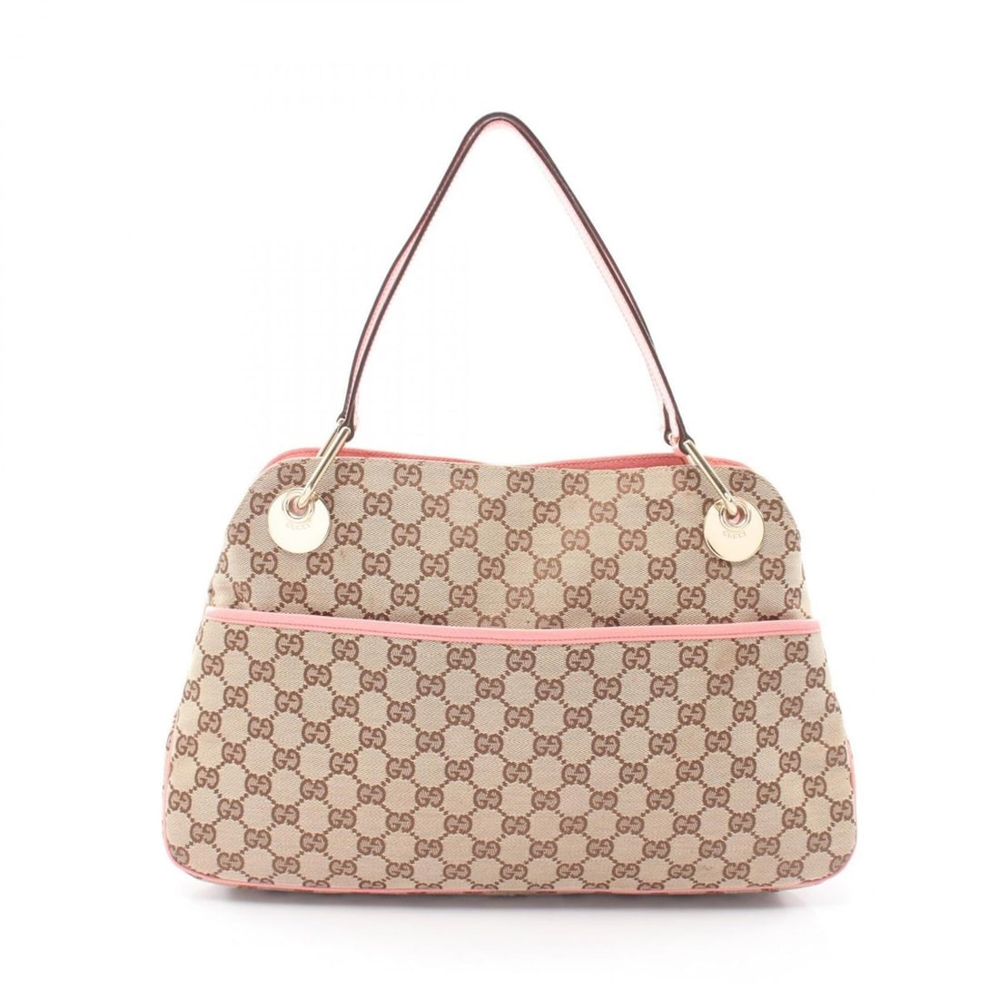 Gucci GG Canvas Shoulder Bag/Handbag, and Leather, Women's, Beige/Pink, 121023 (1 of 19)