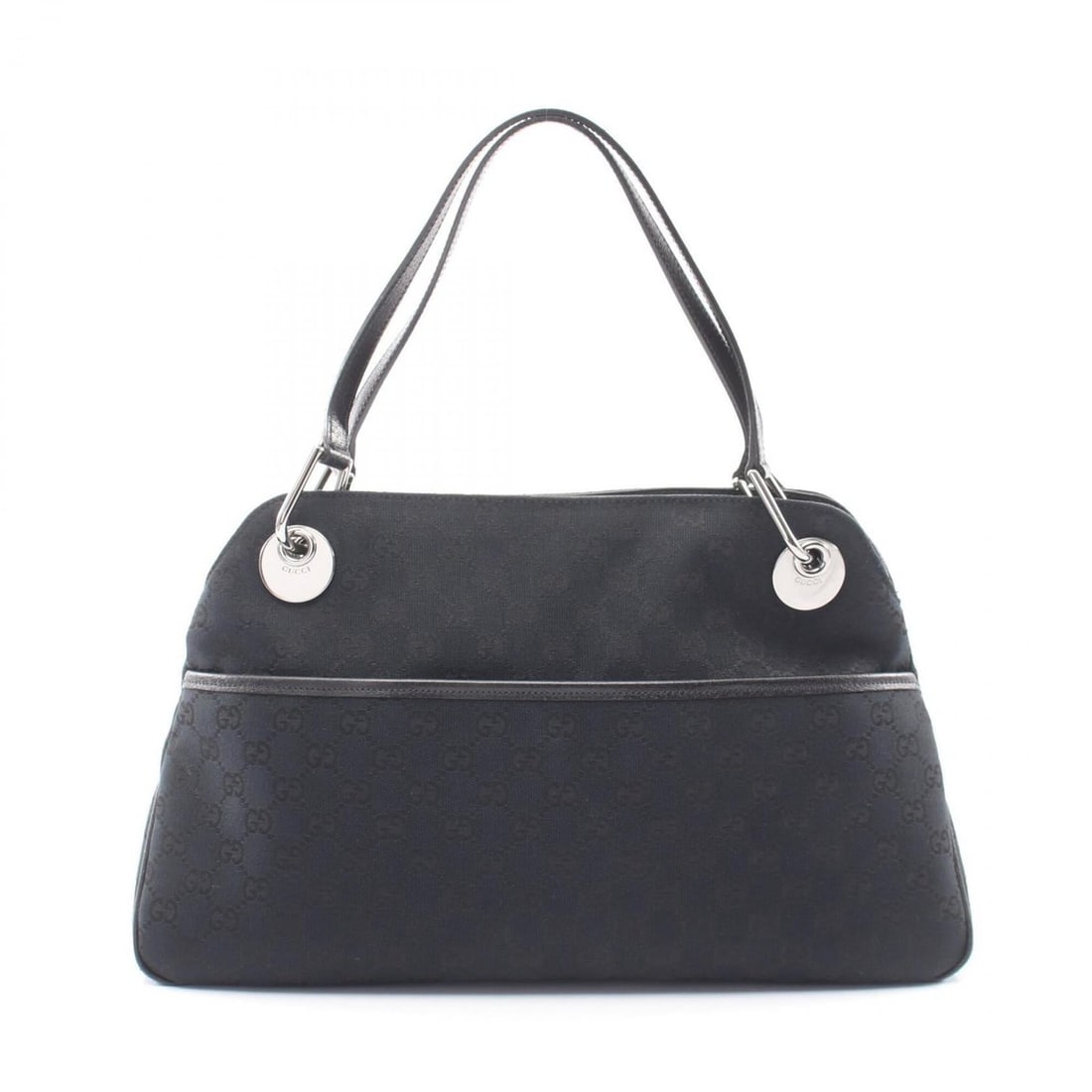 Gucci GG Canvas Shoulder Bag Handbag Leather Women's Black 121023 (1 of 14)