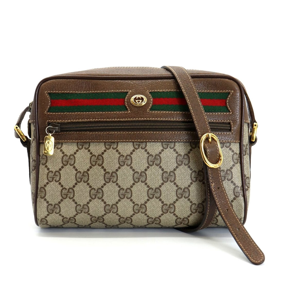 GUCCI GG Supreme Sherry Leather Shoulder Bag (Old Style, Women's): --- Catalog ---Category: SizeSize (HxWxD): 14cm x 21cm x 7cm / 5.51'' x 8.26'' x 2.75''Category: DesignType: Shoulder bagColor: BrownGender: WomenMaterial: GG Supreme , Canvas Category: GeneralBrand: 