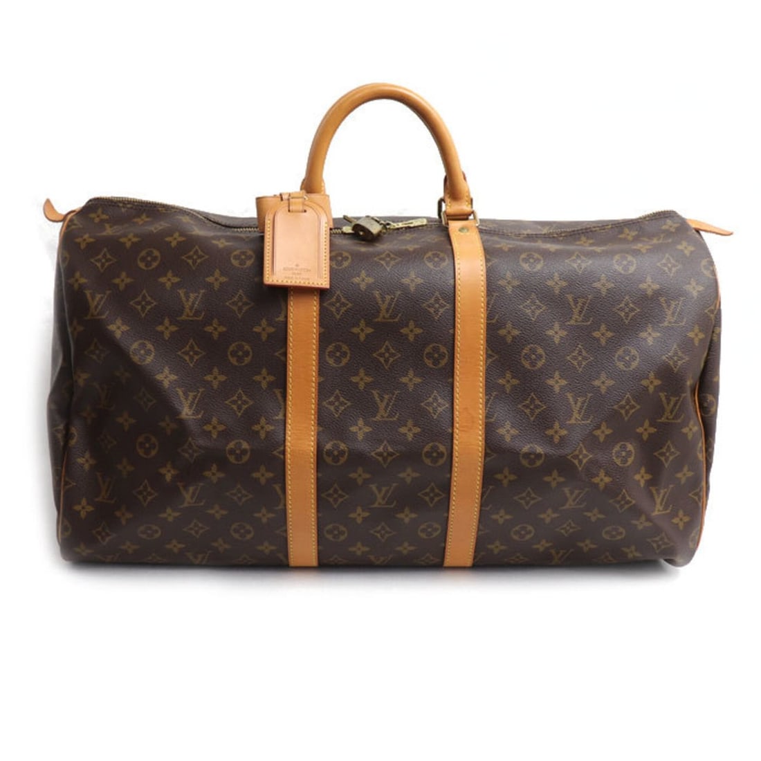 LOUIS VUITTON Keepall 55 Boston Bag Monogram Brown M41424 Men's Women's: --- Catalog ---Category: SizeSize (HxWxD): 27cm x 56cm x 24cm / 10.62'' x 22.04'' x 9.44''Category: DesignType: Boston bagColor: BrownGender: Men,WomenMaterial: Monogram Category: GeneralMPN: M41424Br