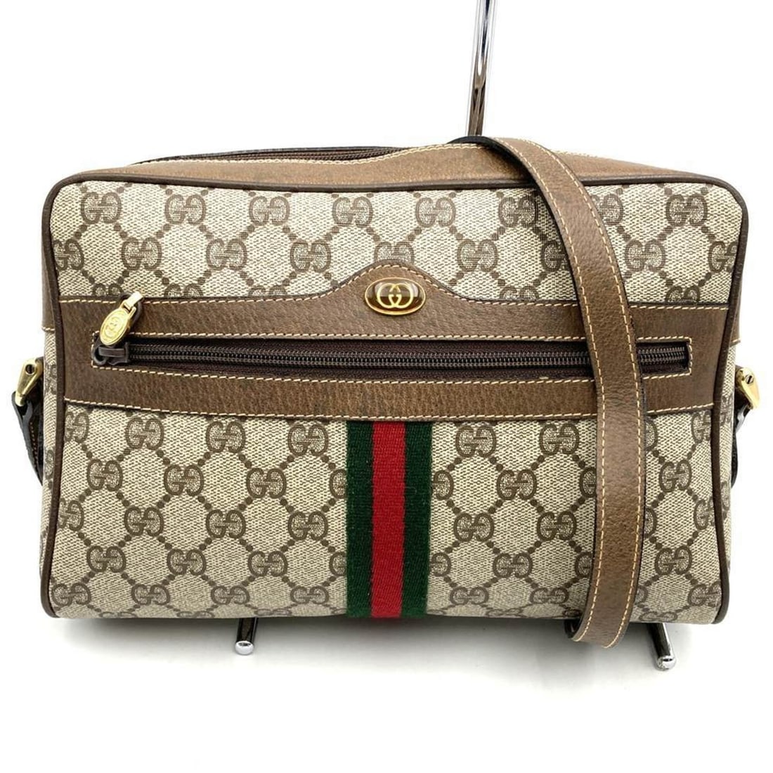 GUCCI 001 4071 GG Supreme Sherry Shoulder Bag (Old Style, Women's): --- Catalog ---Category: SizeSize (HxWxD): 17cm x 26cm x 8cm / 6.69'' x 10.23'' x 3.14''Category: DesignType: Shoulder bagColor: BrownGender: WomenMaterial: GG Supreme , Canvas , PVC Category: General