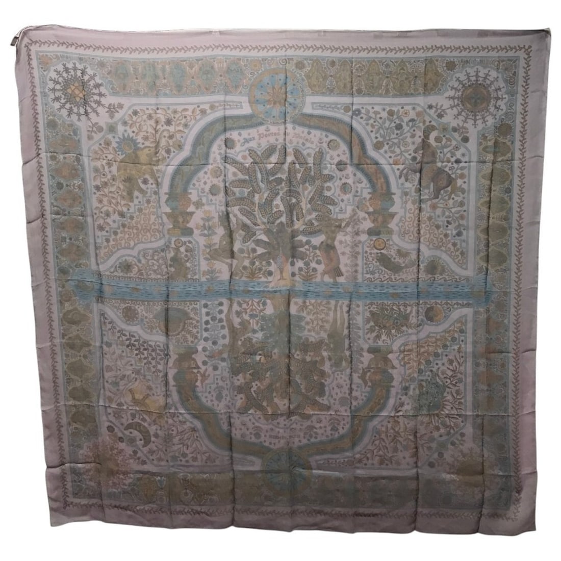 HERMES Aux Portes du Palais (Doors of the Palace) Carre 140 (Scarf/Shawl/Stole) Large Scarf/Muffler (1 of 16)