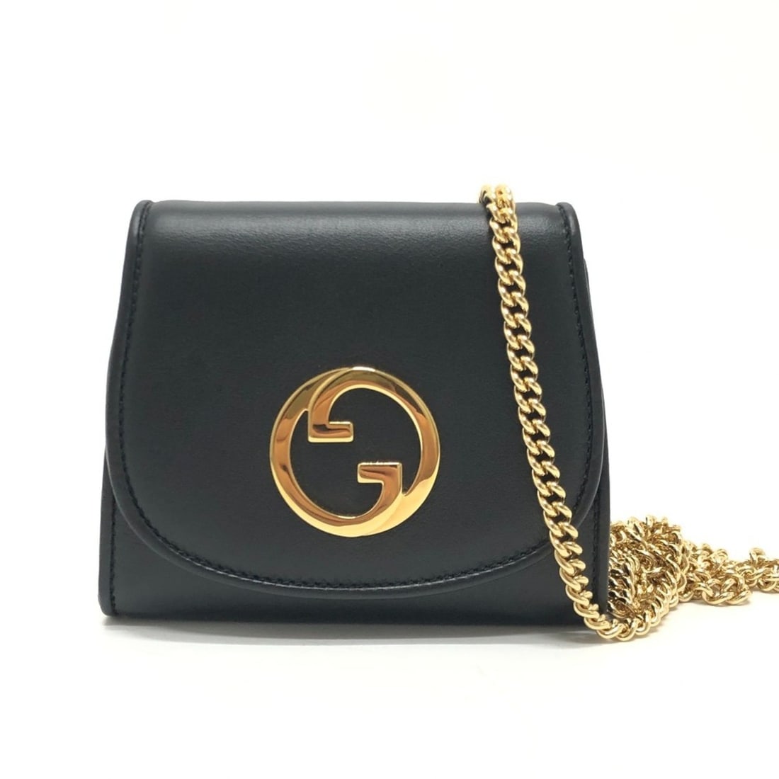GUCCI 725219 Blondie Medium Wallet Chain Bag Logo Shoulder Leather Women's Black: --- Catalog ---Category: SizeSize (HxWxD): 10.5cm x 12.5cm x 2.5cm / 4.13'' x 4.92'' x 0.98''Category: DesignType: Shoulder bagColor: BlackGender: WomenMaterial: Leather Category: GeneralMPN: 725219Br