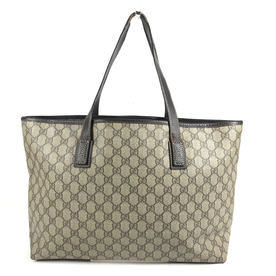 GUCCI 211137 GG Logo Shoulder Bag Tote Supreme Canvas Leather Men's Women's Beige: --- Catalog ---Category: SizeSize (HxWxD): 26.5cm x 36cm x 10.5cm / 10.43'' x 14.17'' x 4.13''Category: DesignType: Shoulder bag, Tote bagColor: Beige, Dark brownGender: Men,WomenMaterial: GG Supreme 
