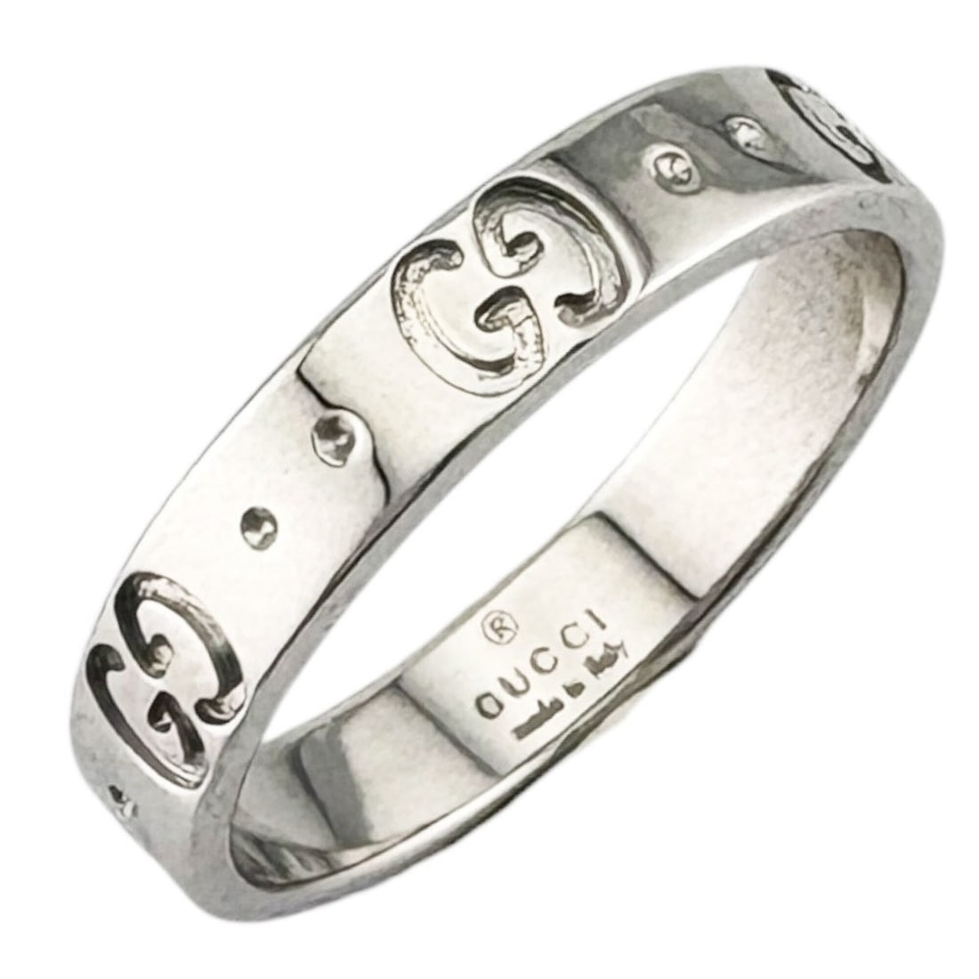 Gucci Icon Ring, 1, 18K White Gold, Women's GUCCI (1 of 17)