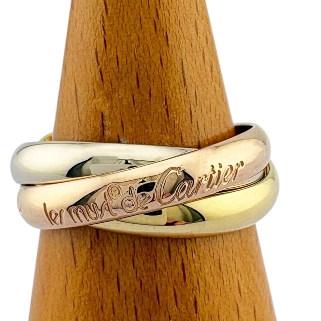 Cartier Trinity Ring, 18K Yellow Gold, Women's 3 Colors: --- Catalog ---Category: PackNumber in Pack: 1Category: SizeJP Size: 14.5US Size: 7Category: DesignType: Band ringColor: Pink gold, White gold, Yellow goldGender: WomenMaterial: Pink gold (18K), White