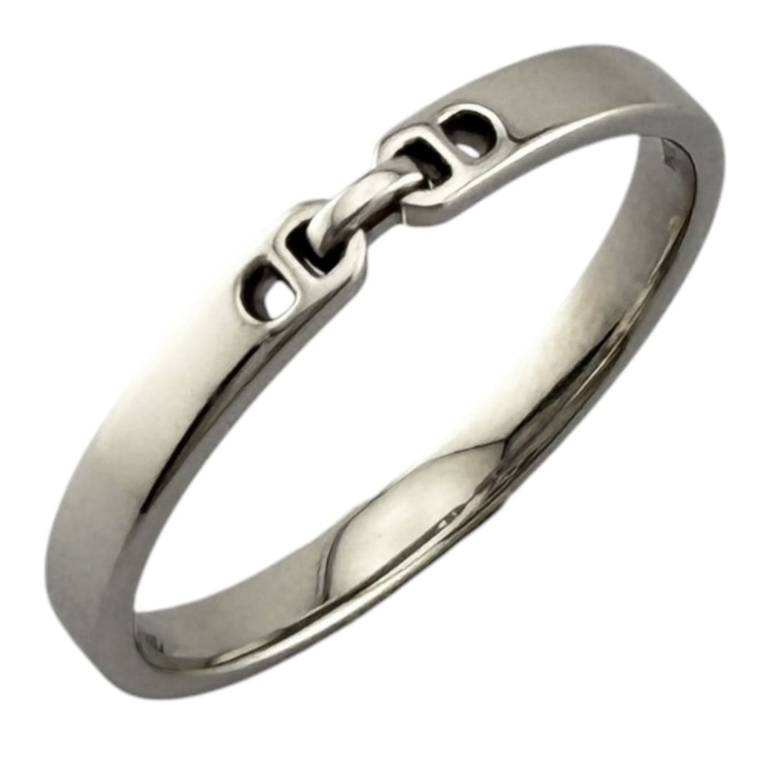 Hermes Evercellie Ring, 1 Pt950 Platinum, Men's and Women's: --- Catalog ---Category: PackNumber in Pack: 1Category: SizeJP Size: 18US Size: 9Category: DesignType: Band ringColor: SilverGender: Men,WomenMaterial: Silver 925Category: GeneralBrand: Hermes--- Item