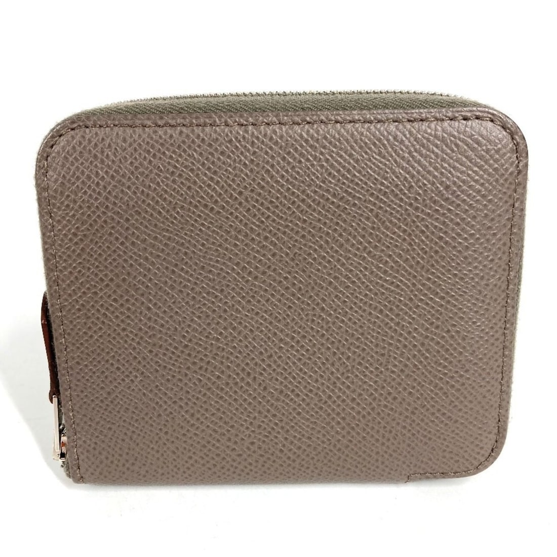 HERMES Azap Compact Silk In Wallet, Coin Purse, Round Zipper, Epsom Leather, Men's & Women's, Etoupe (1 of 16)
