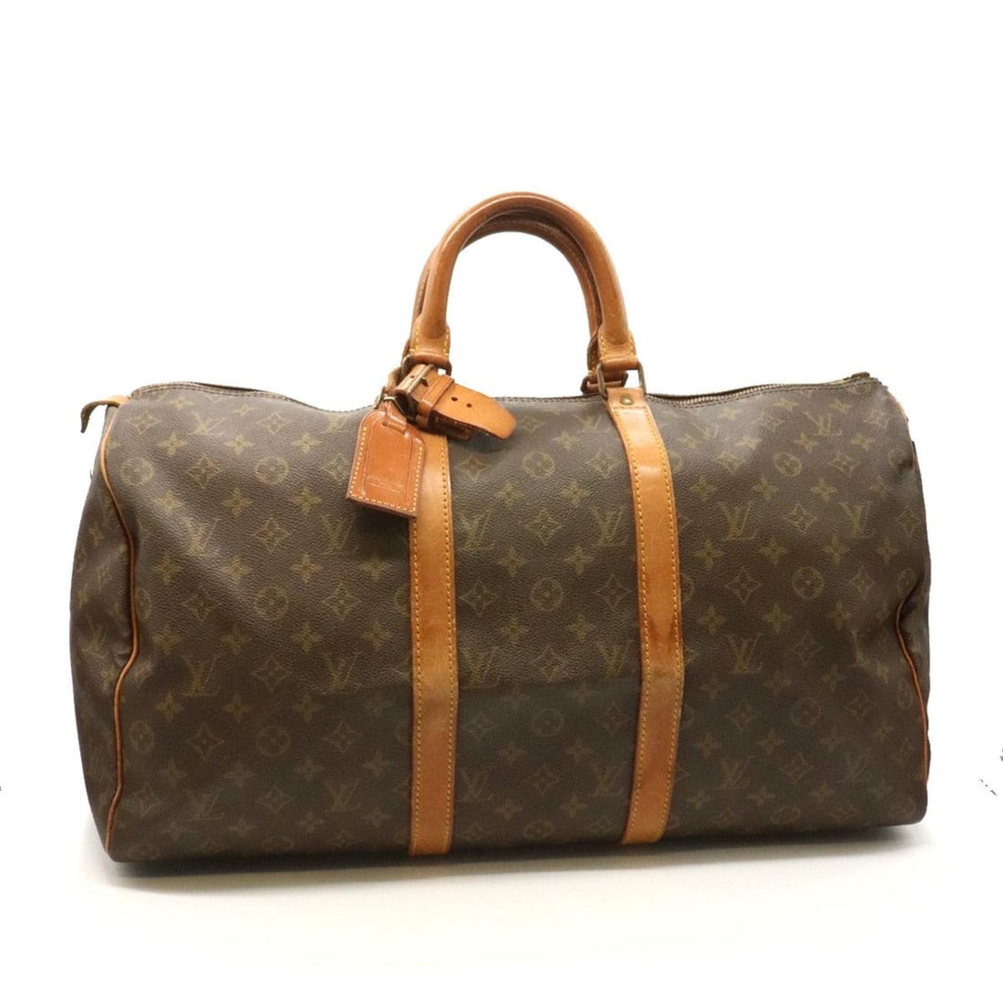 Louis Vuitton M41426 Keepall 50 Boston Bag, Monogram Leather, Women's: --- Catalog ---Category: SizeSize (HxWxD): 27cm x 50cm x 21cm / 10.62'' x 19.68'' x 8.26''Category: DesignType: Boston bagColor: BrownGender: WomenMaterial: Monogram , Canvas Category: GeneralBrand: