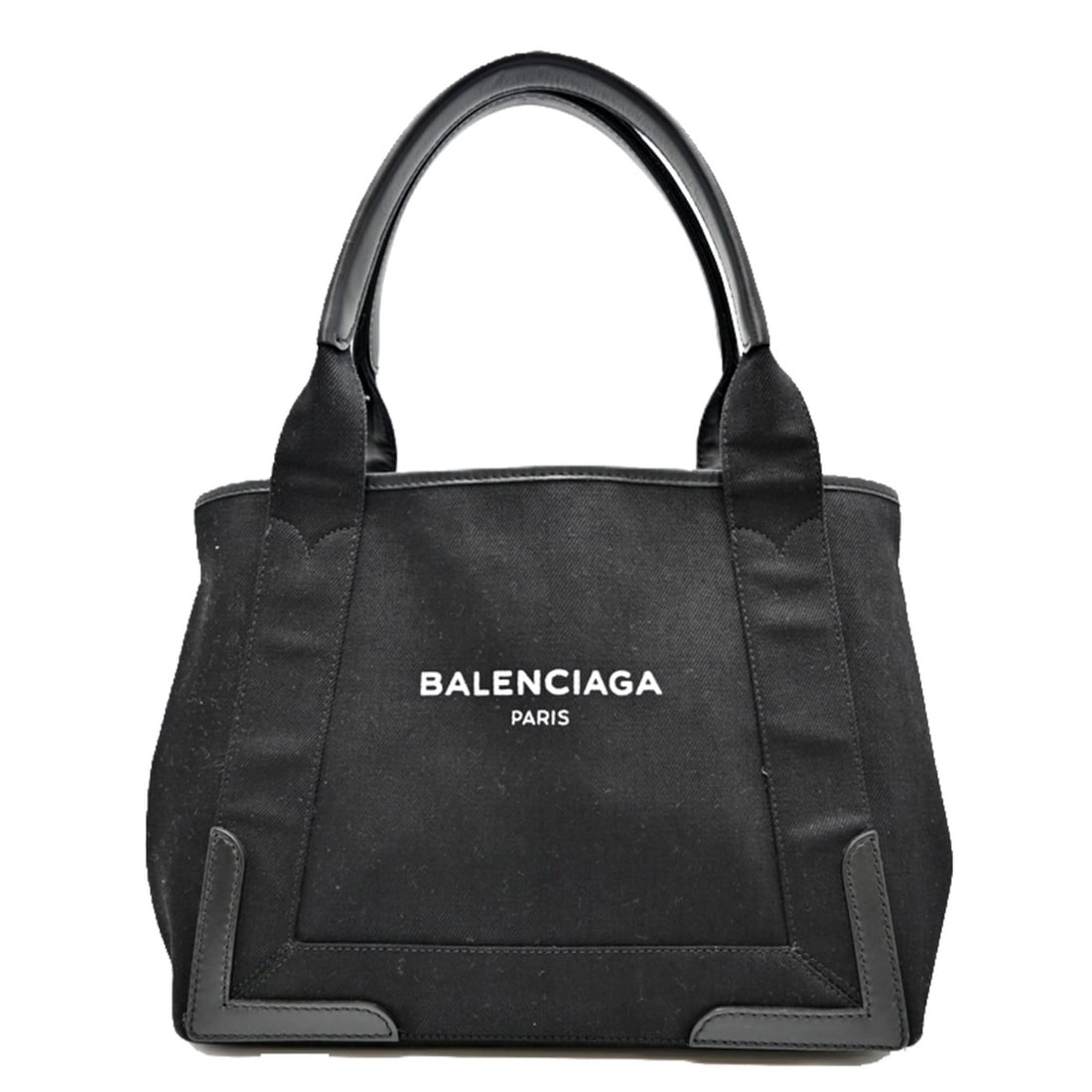 Balenciaga Navy Cabas Small (Pouch missing) Women's Handbag 339933 Canvas Black: --- Catalog ---Category: SizeSize (HxWxD): 22cm x 29cm x 16.5cm / 8.66'' x 11.41'' x 6.49''Category: DesignType: Handbag, PouchColor: BlackGender: WomenMaterial: Canvas , Leather Category: