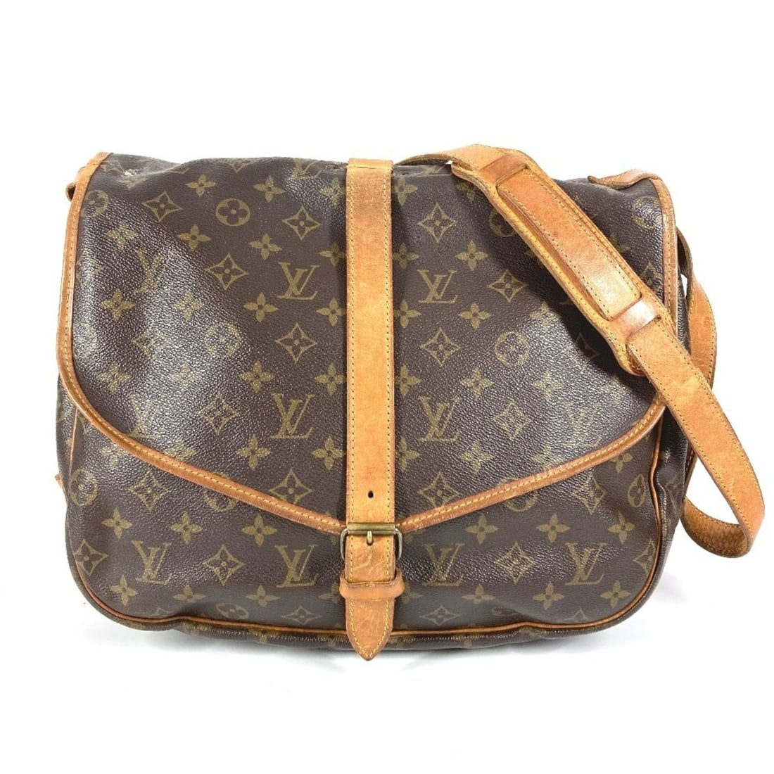 LOUIS VUITTON M42254 Monogram Saumur 35 Handbag, Crossbody Bag, Flap Shoulder Canvas, Men's,: --- Catalog ---Category: SizeSize (HxWxD): 27cm x 33.5cm x 11.5cm / 10.62'' x 13.18'' x 4.52''Category: DesignType: Handbag, Shoulder bagColor: BrownGender: Men,WomenMaterial: Monogram Category: Gener