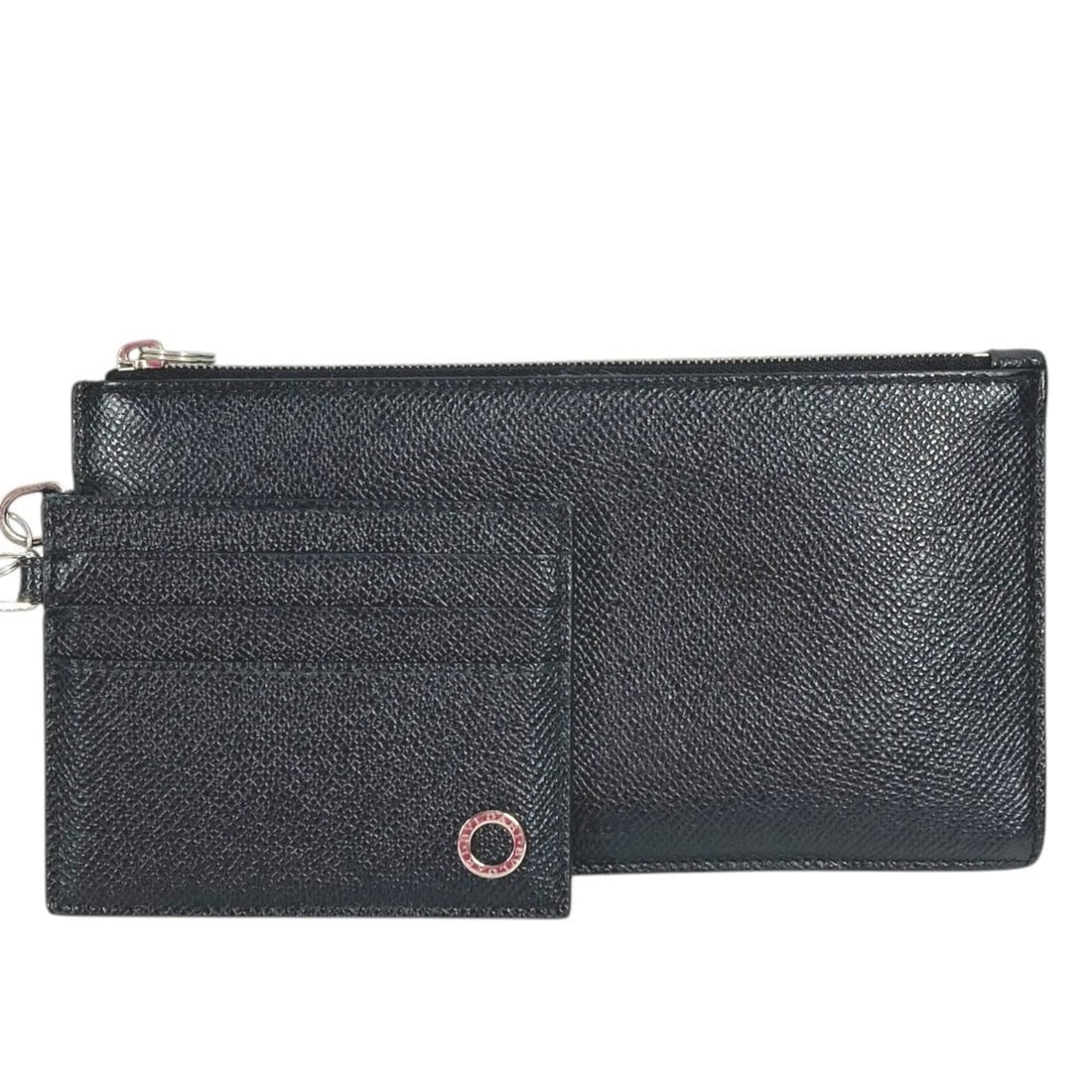 BVLGARI Bulgari Men's Wallet, Coin Purse & Business Card Holder/Card Case, Long Holder, Pass Leather: --- Catalog ---Category: SizeSize (HxWxD): 9.5cm x 19cm / 3.74'' x 7.48''Category: DesignType: Long wallet (bi-fold)Color: Black, Red colorGender: Men,WomenMaterial: Leather Category: GeneralBrand: Bv