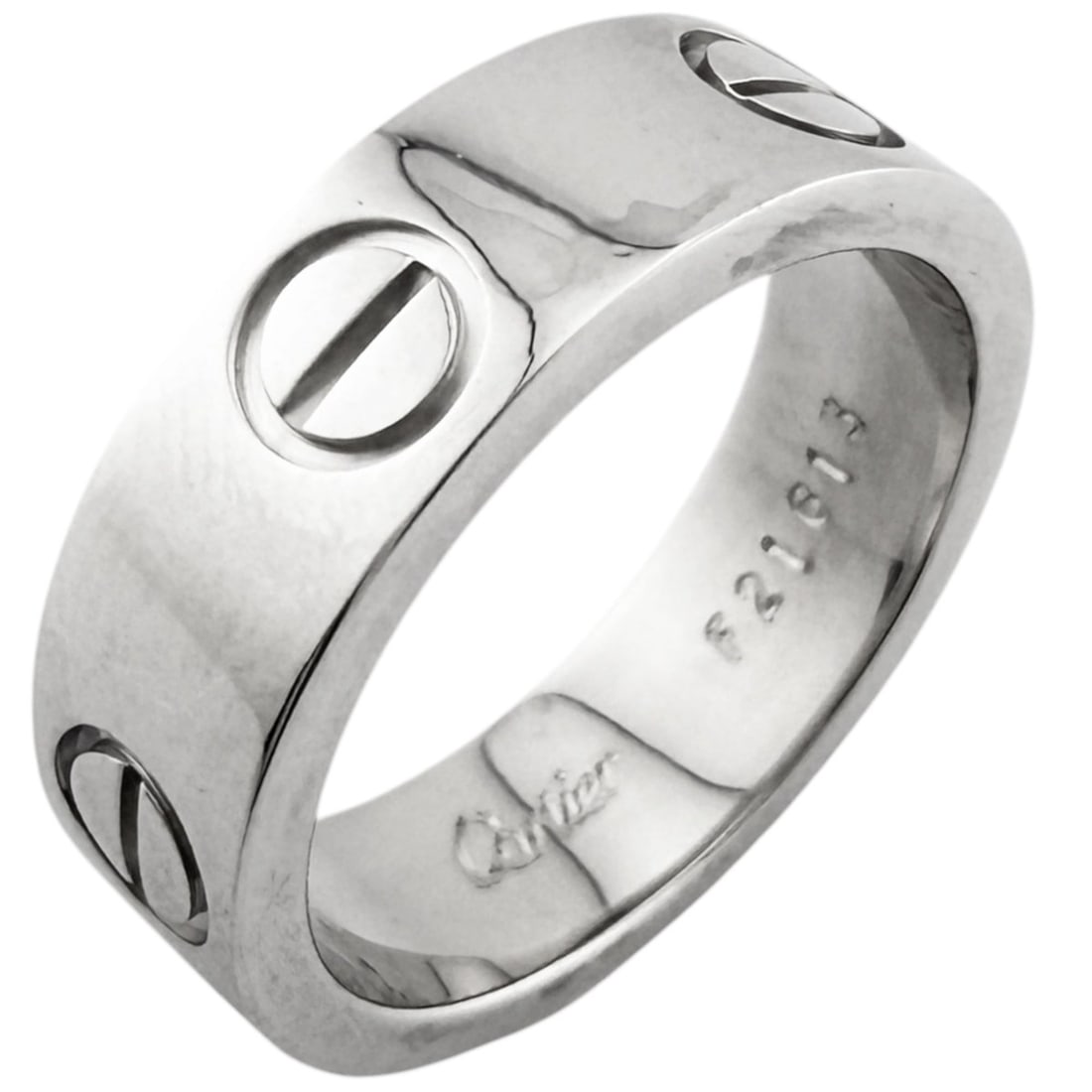 Cartier Love Ring, 18K White Gold, Women's CARTIER: --- Catalog ---Category: PackNumber in Pack: 1Category: SizeJP Size: 9.5US Size: 5Category: DesignType: Band ringColor: White goldGender: WomenMaterial: White gold (18K)Category: GeneralBrand: Cartier