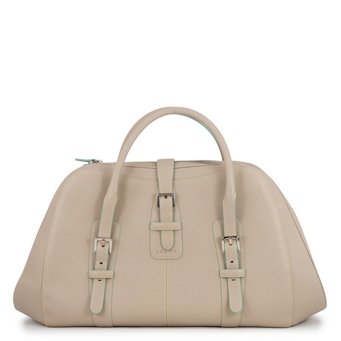 Loewe Boston bag, Senda, for handbags,: --- Catalog ---Category: SizeSize (HxWxD): 29cm x 53.5cm x 15cm / 11.41'' x 21.06'' x 5.9''Category: DesignType: Boston bag, HandbagColor: BeigeMaterial: Leather Category: GeneralBrand: LoeweCountry o