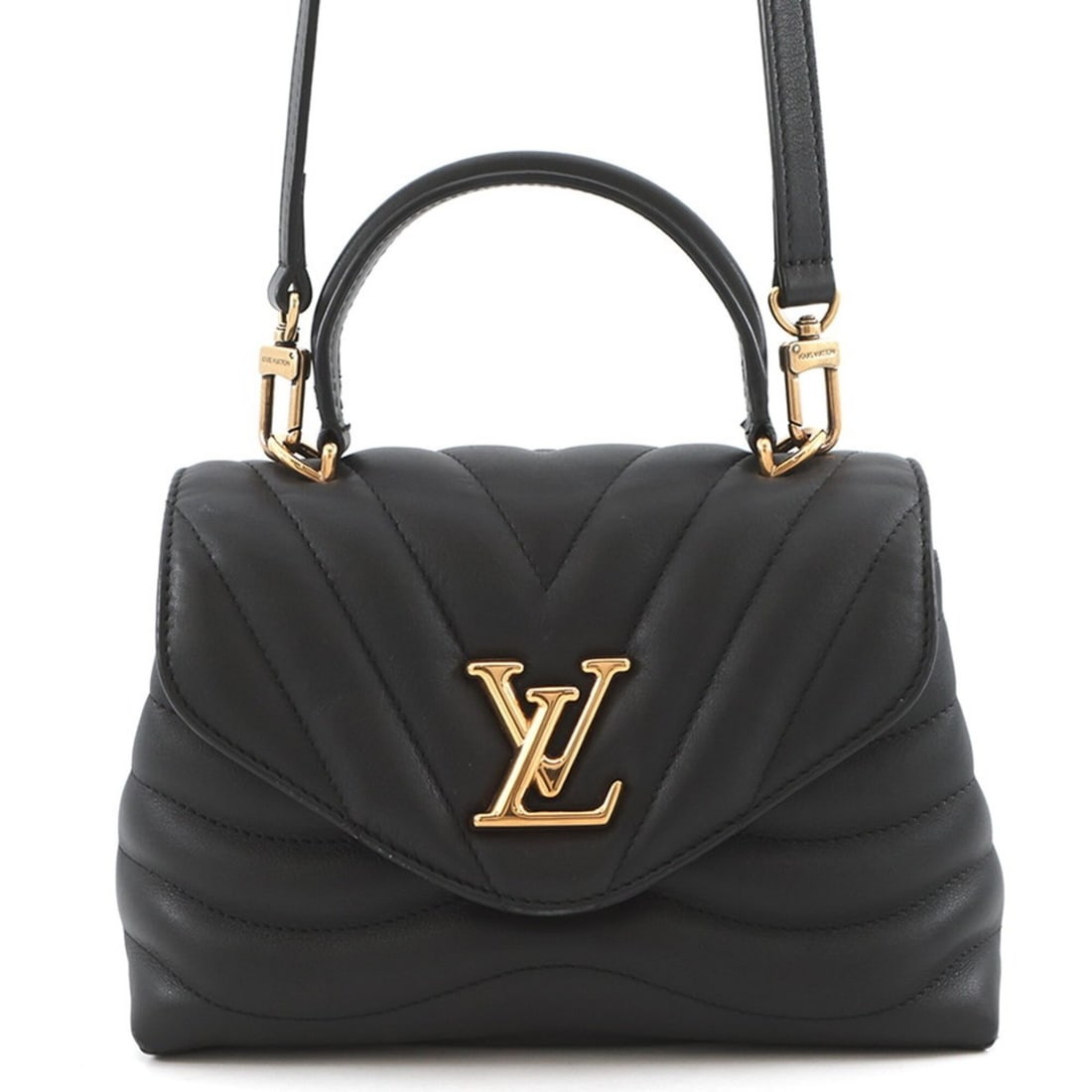 Louis Vuitton Handbag, Calf Leather, Hold Me M21720, LOUIS VUITTON 2-way Shoulder Bag, Black. (1 of 18)