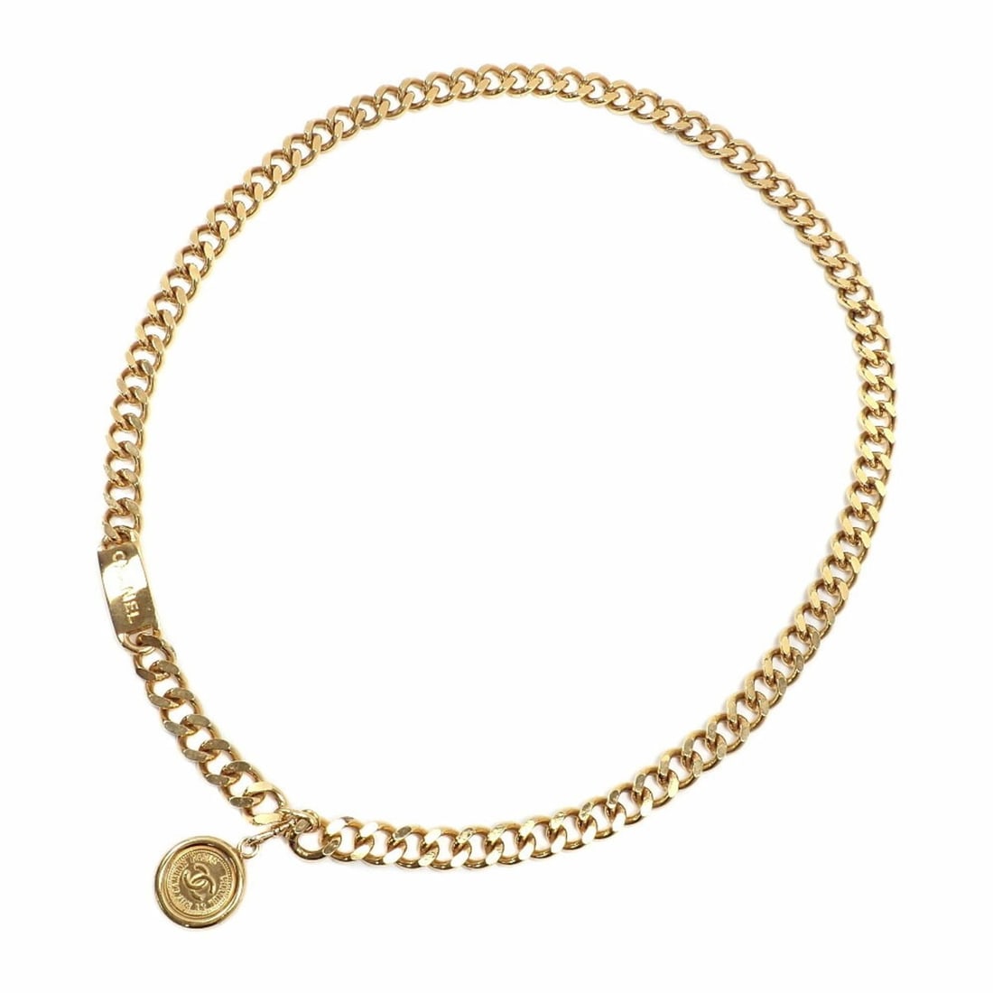 Chanel Chain Belt, Coco Mark, Women's, Gold GP, A4045526 (1 of 7)