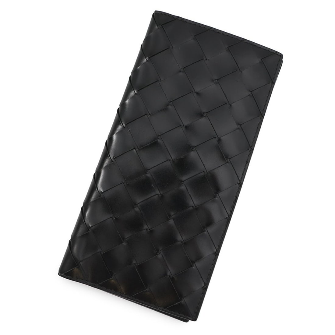 Bottega Veneta long wallet, Intrecciato leather, BOTTEGA VENETA men's, black, Veneta, WALLET: --- Catalog ---Category: SizeSize (HxWxD): 18cm x 9cm / 7.08'' x 3.54''Category: DesignType: Long bill wallet (bi-fold)Color: BlackGender: MenMaterial: Leather Category: GeneralLine: IntrecciatoBrand: