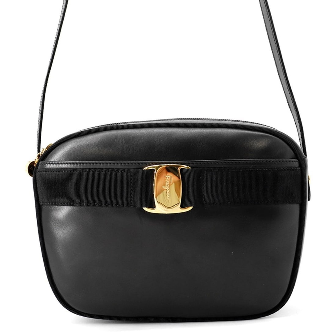 Salvatore Ferragamo shoulder bag Vara A214183 handbag black (1 of 16)